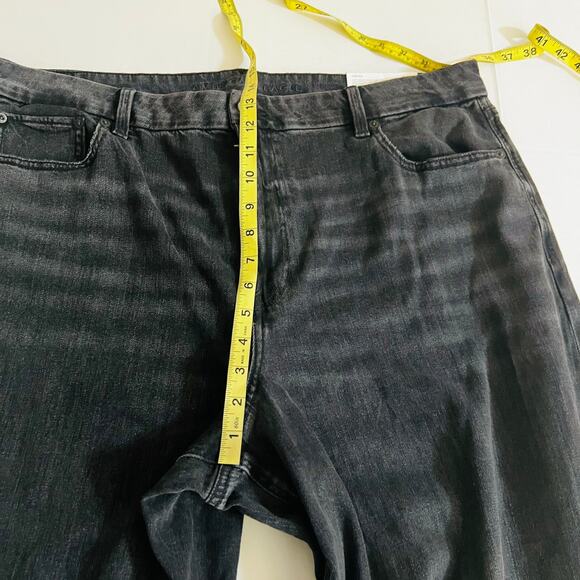 American Eagle Curvy Dreamy Drape Super High Rise Baggy Jeans 20 NWT Gray Black - Picture 7 of 9